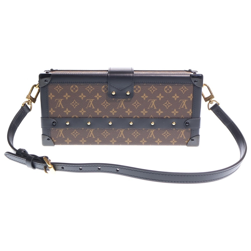 LOUIS VUITTON(ルイヴィトン) モノグラム プティット マル ショルダーバッグ ブラウン×ブラック レザー ゴールド金具 レディース