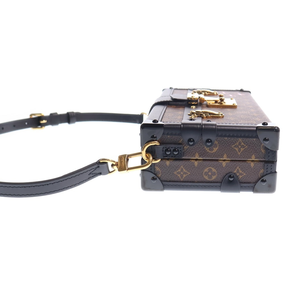 LOUIS VUITTON(ルイヴィトン) モノグラム プティット マル ショルダーバッグ ブラウン×ブラック レザー ゴールド金具 レディース