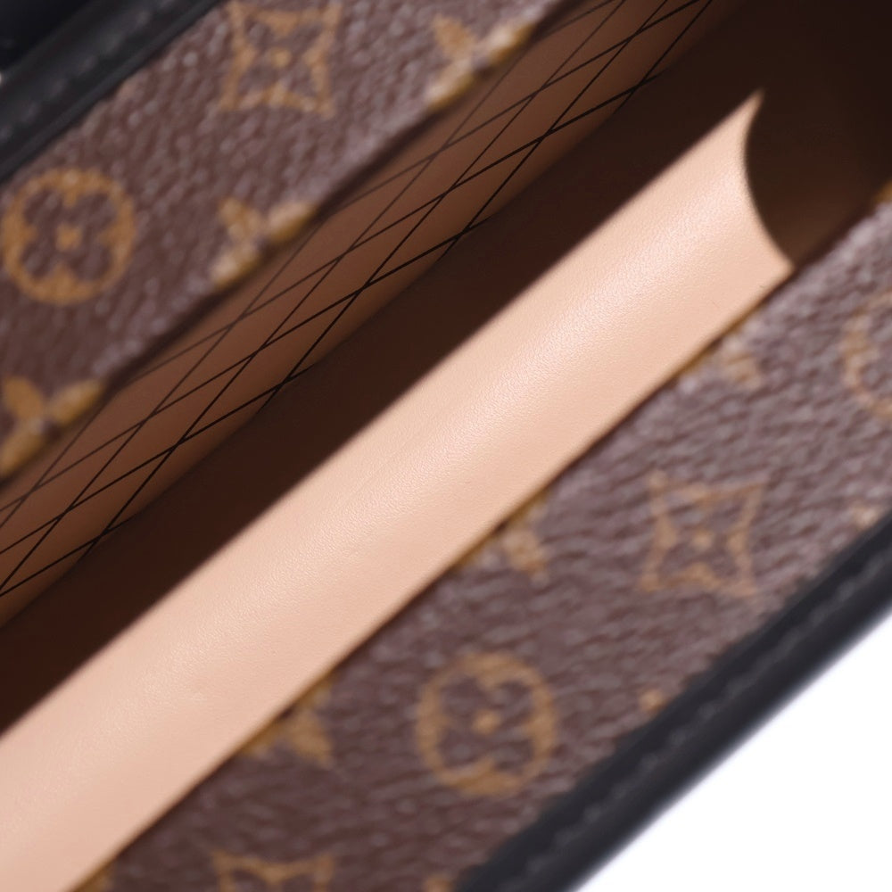LOUIS VUITTON(ルイヴィトン) モノグラム プティット マル ショルダーバッグ ブラウン×ブラック レザー ゴールド金具 レディース