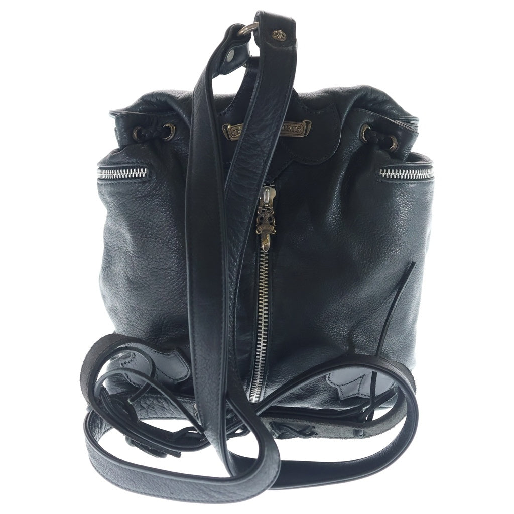 CHROME HEARTS(クロムハーツ) FLERKNEE MINI BACKPACK フレアニー ダガージップ レザー ミニ バックパック リュックサック ブラック
