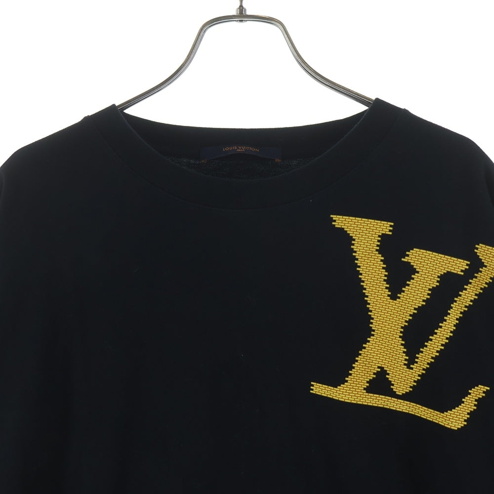 LOUIS VUITTON(ルイヴィトン) 19SS LVブリックロゴプリント クルーネック 半袖Tシャツ カットソー ブラック RM191 LVO HGY97W レディース