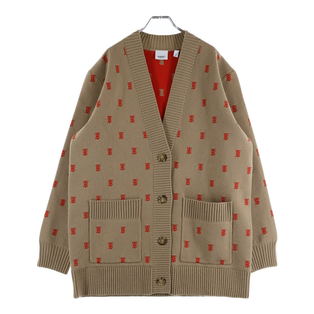 BURBERRY(バーバリー) TBモノグラム ニットカーディガン ブラウン #L レディース