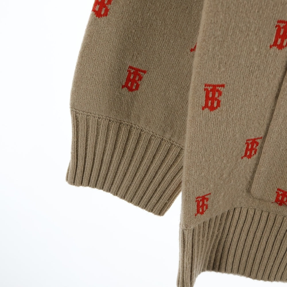 BURBERRY(バーバリー) TBモノグラム ニットカーディガン ブラウン #L レディース