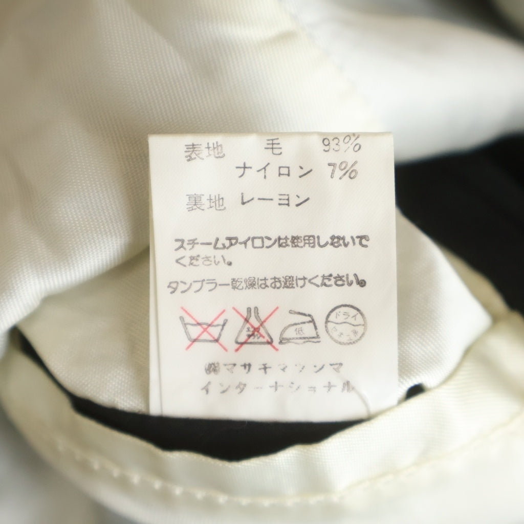 masaki matsushima(マサキマツシマ) ストライプ総柄 ステンカラー ハーフジップ プルオーバー ジャケット グレー