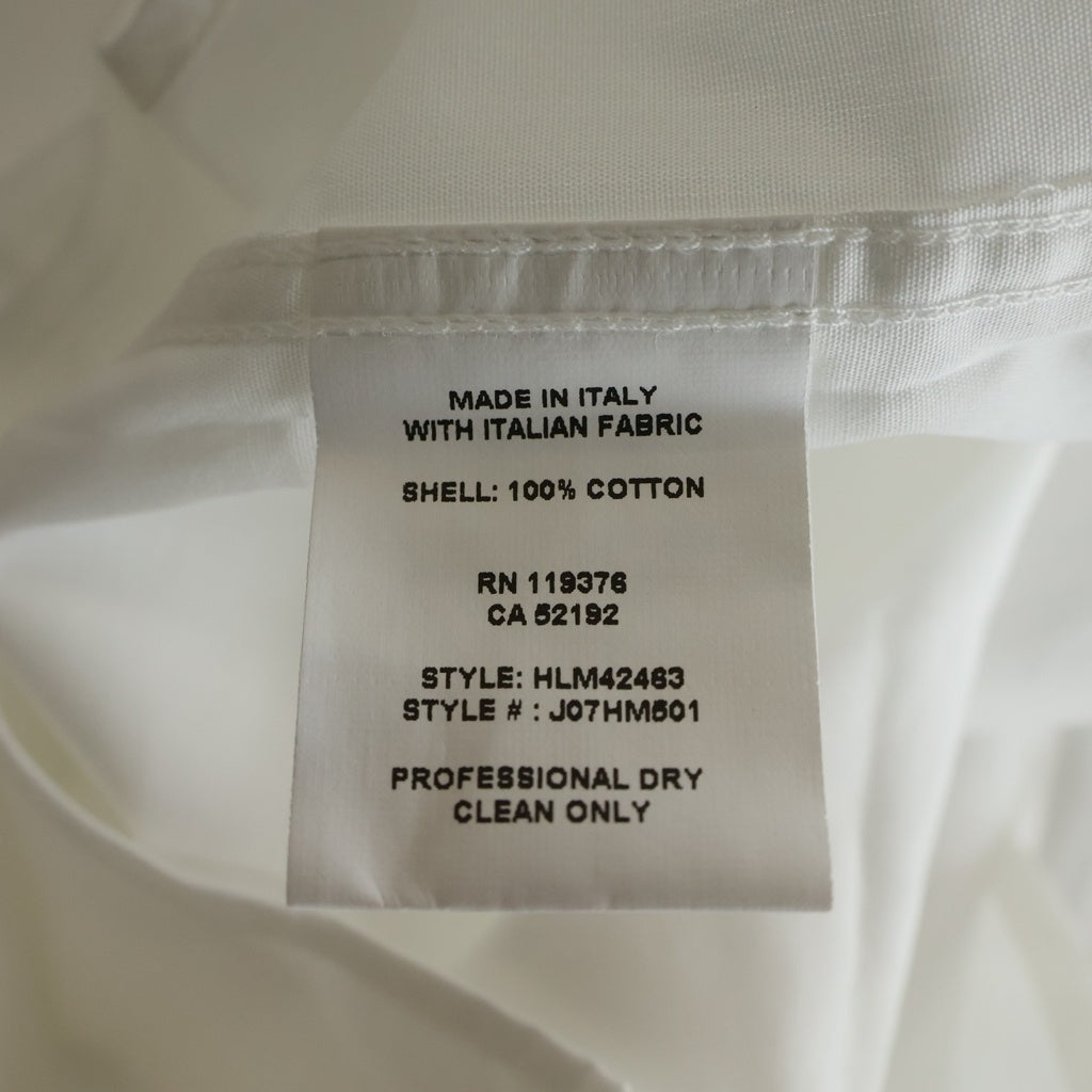 HELMUT LANG(ヘルムートラング) HL ロゴ刺繍 長袖シャツ ホワイト HLM42463