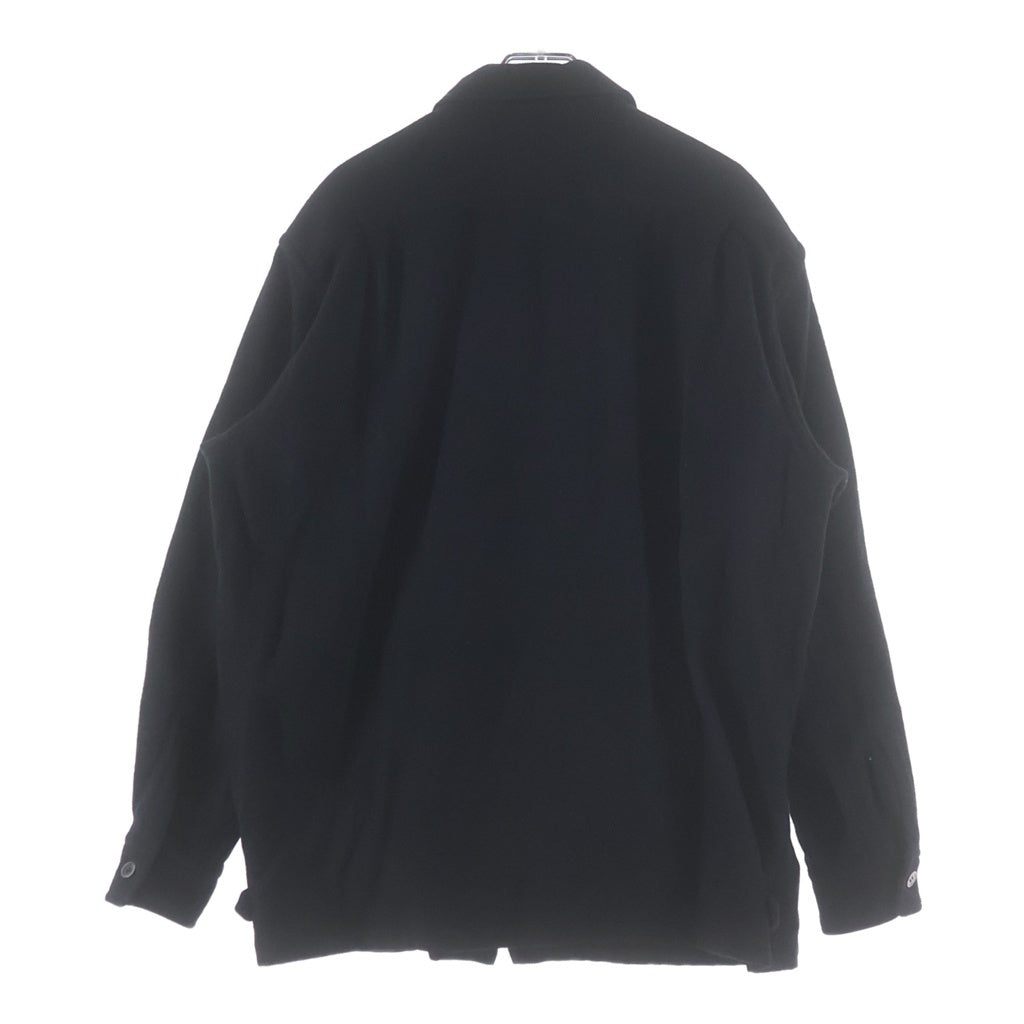 COMME des GARCONS HOMME(コムデギャルソンオム) 95AW AD1995 ウール サイドライン ジップアップジャケット ブラック HB-080030