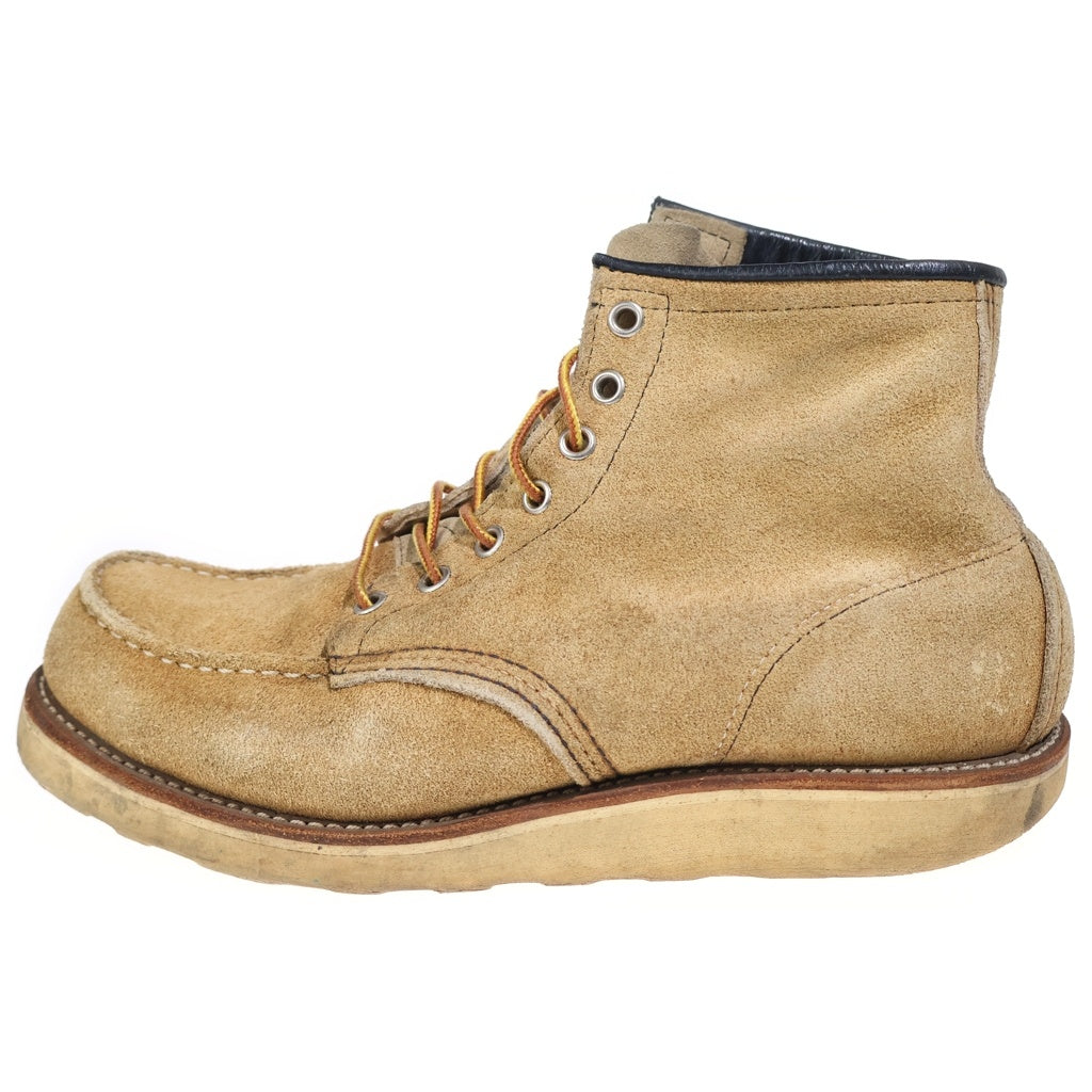 RED WING(レッド ウイング) 97年製 刺繍羽タグ前期 8173 スエードレザー レースアップ モックトゥ ワーク ショートブーツ ブラウン