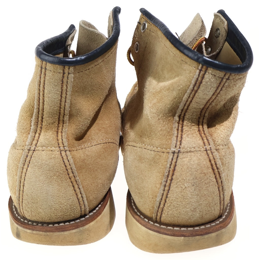 RED WING(レッド ウイング) 97年製 刺繍羽タグ前期 8173 スエードレザー レースアップ モックトゥ ワーク ショートブーツ ブラウン