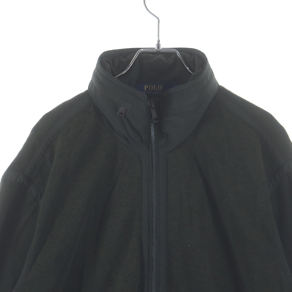 POLO RALPH LAUREN(ポロラルフローレン) ナイロン切り替え スタンドカラー ジップアップジャケット グリーン