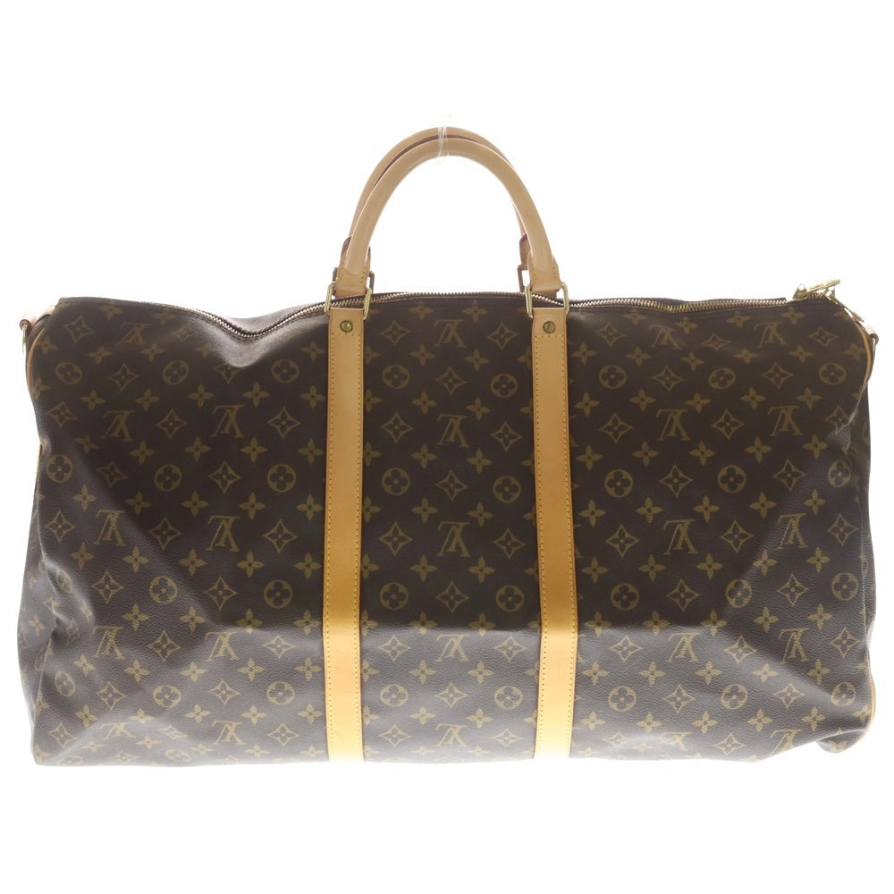 LOUIS VUITTON(ルイヴィトン) キーポル バンドリエール60 モノグラム PVC レザー ショルダー ボストンバッグ ゴールド金具 ブラウン M41412 レディース