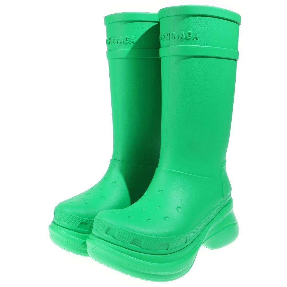 BALENCIAGA(バレンシアガ) RUBBER CROCS BOOTS ラバー クロックス ロングブーツ グリーン レディース 677388