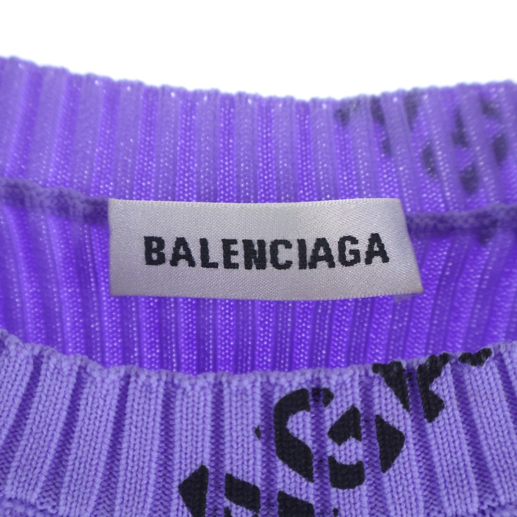 BALENCIAGA(バレンシアガ) ロゴ ニット パープル XS 555321 レディース