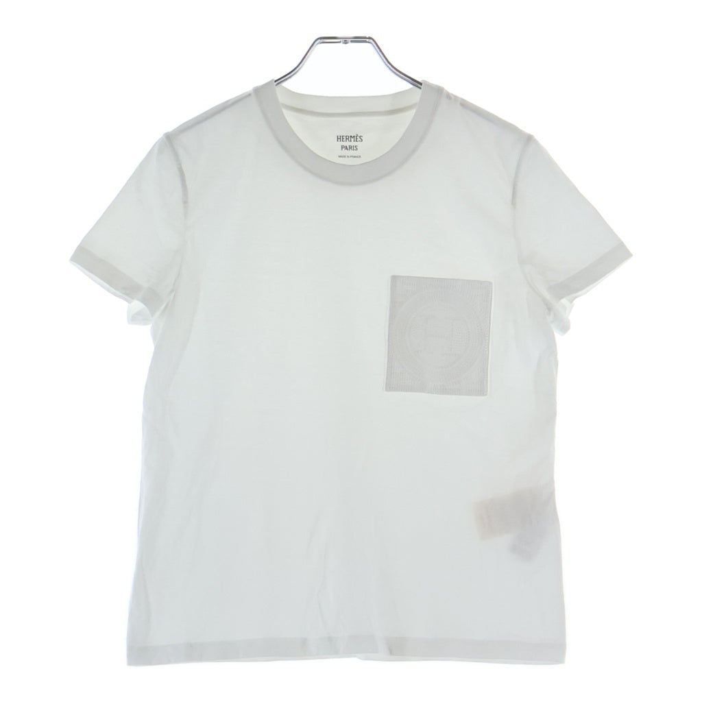 HERMÈS エルメス　ホワイト 半袖Tシャツ　40サイズ HERMES(エルメス) ロゴ 半袖Tシャツ ホワイト #S レディース