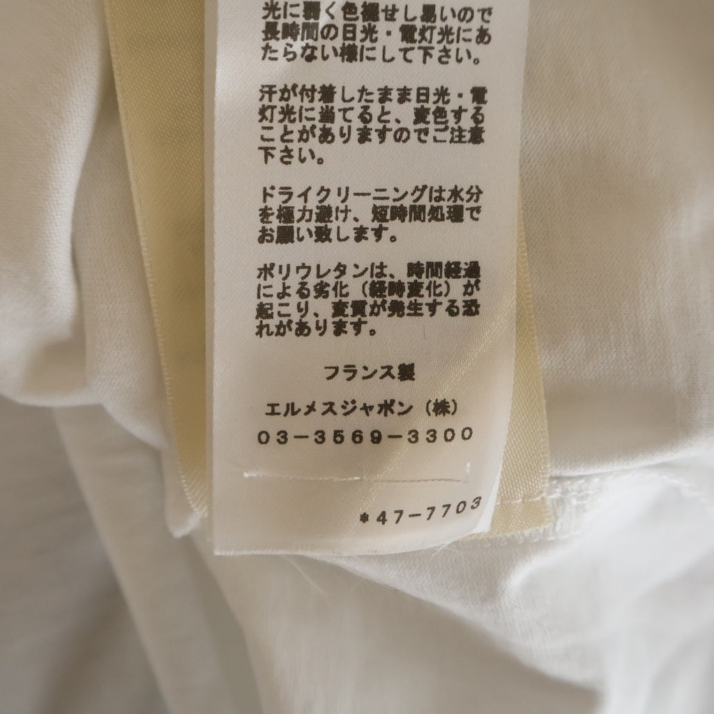 HERMES(エルメス) ロゴ 半袖Tシャツ ホワイト #S レディース