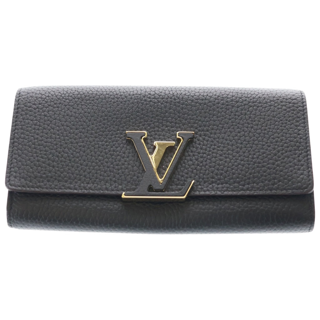 LOUIS VUITTON(ルイヴィトン) ポルトフォイユ カプシーヌ トリヨン レザー ロングウォレット 長財布 ブラック ICタイプ M61248 レディース
