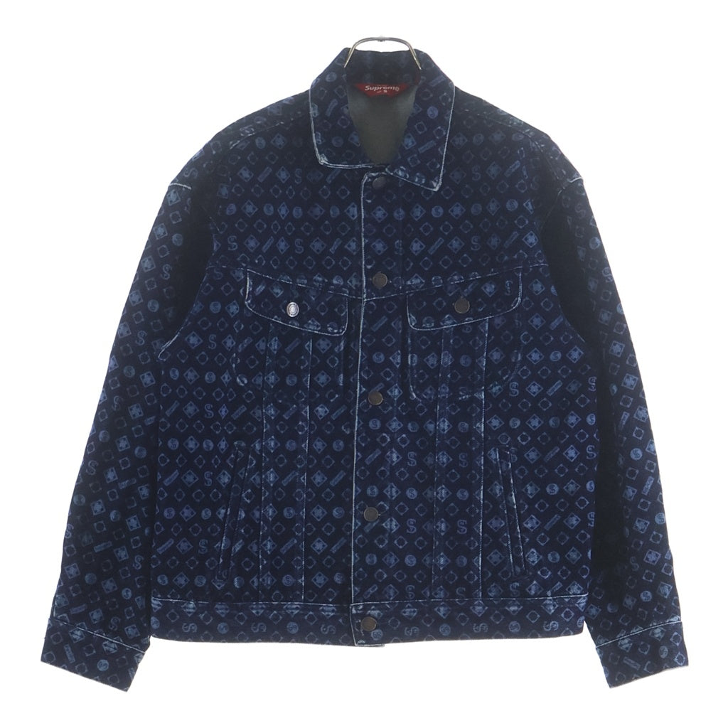 SUPREME(シュプリーム) 24FW Flocked Denim Trucker Jacket デニムジャケット インディゴブルー #S