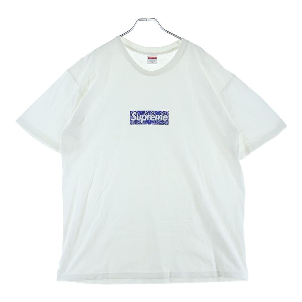 SUPREME(シュプリーム) 19AW Bandana Box Logo Tee バンダナ ボックスロゴプリント 半袖Tシャツ カットソー ホワイト