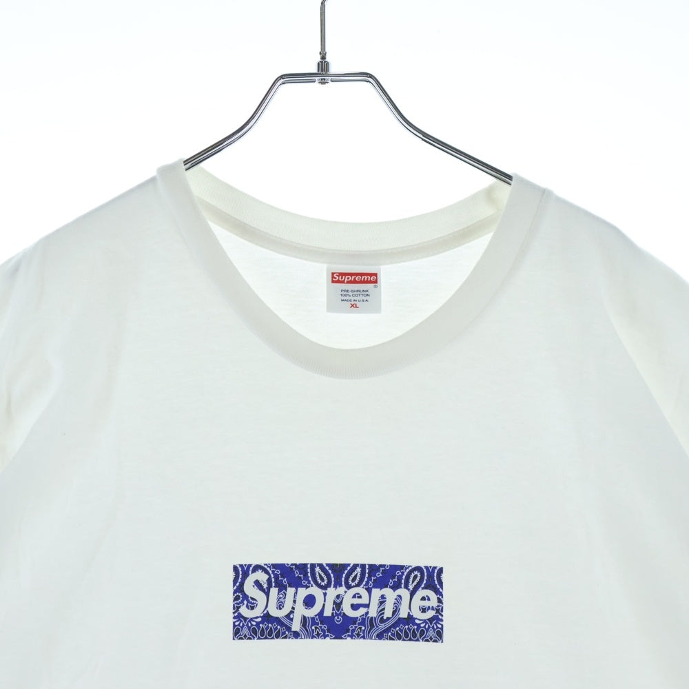 SUPREME(シュプリーム) 19AW Bandana Box Logo Tee バンダナ ボックスロゴプリント 半袖Tシャツ カットソー ホワイト