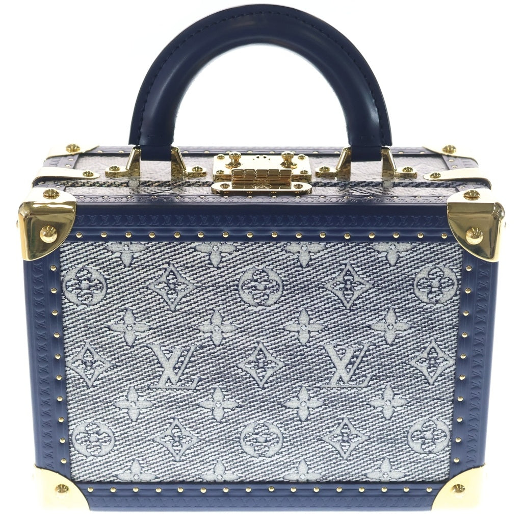LOUIS VUITTON(ルイヴィトン) モノグラム プティットヴァリーズ 2WAYバッグ ハンドバッグ ショルダーバッグ ブルー レザー M10201 ゴールド金具 レディース