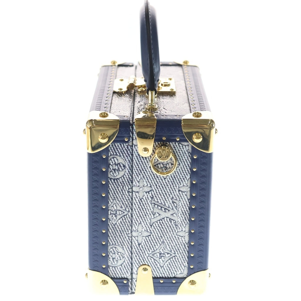 LOUIS VUITTON(ルイヴィトン) モノグラム プティットヴァリーズ 2WAYバッグ ハンドバッグ ショルダーバッグ ブルー レザー M10201 ゴールド金具 レディース