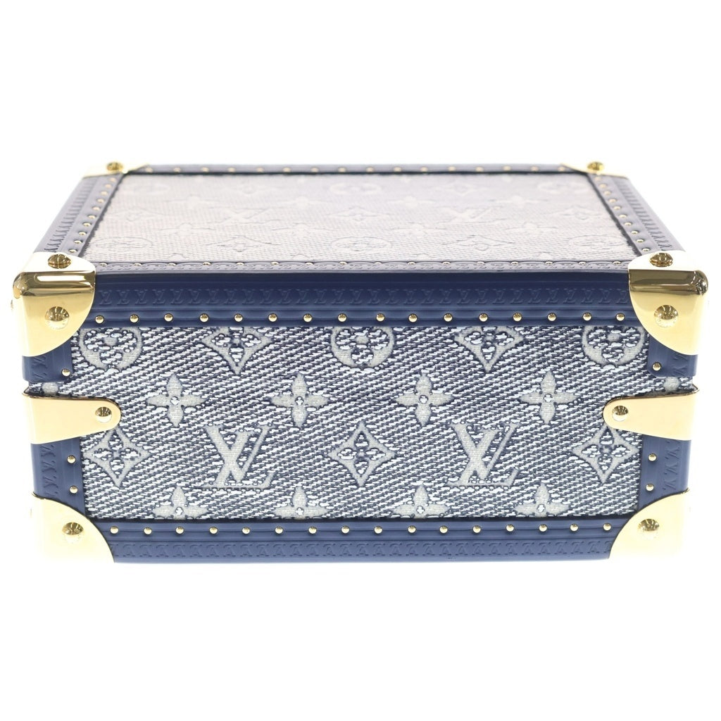 LOUIS VUITTON(ルイヴィトン) モノグラム プティットヴァリーズ 2WAYバッグ ハンドバッグ ショルダーバッグ ブルー レザー M10201 ゴールド金具 レディース