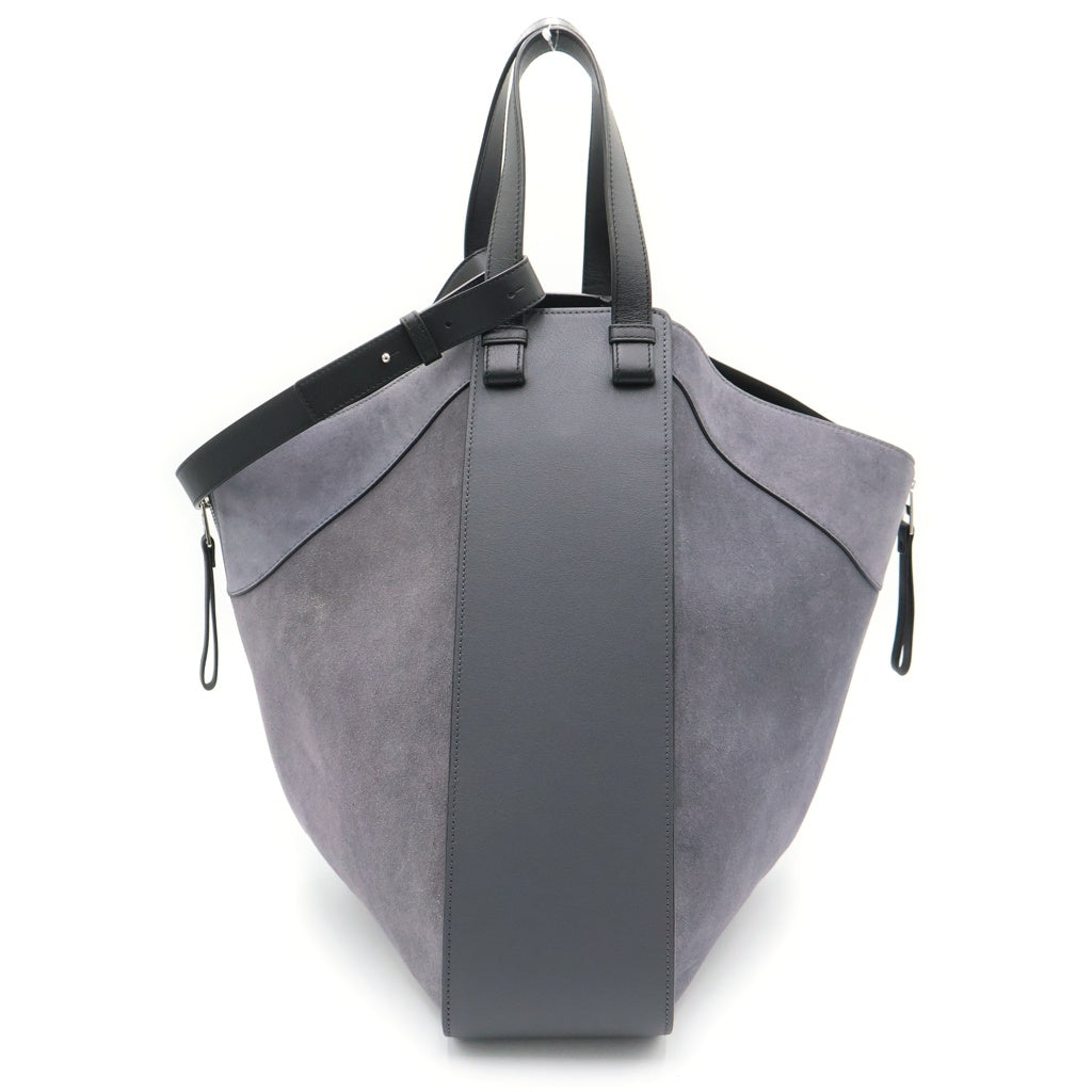 LOEWE(ロエベ) ロエベ ハンモック スエードコンビネーション ショルダーバッグ グレー レザー×スエード シルバー金具 レディース
