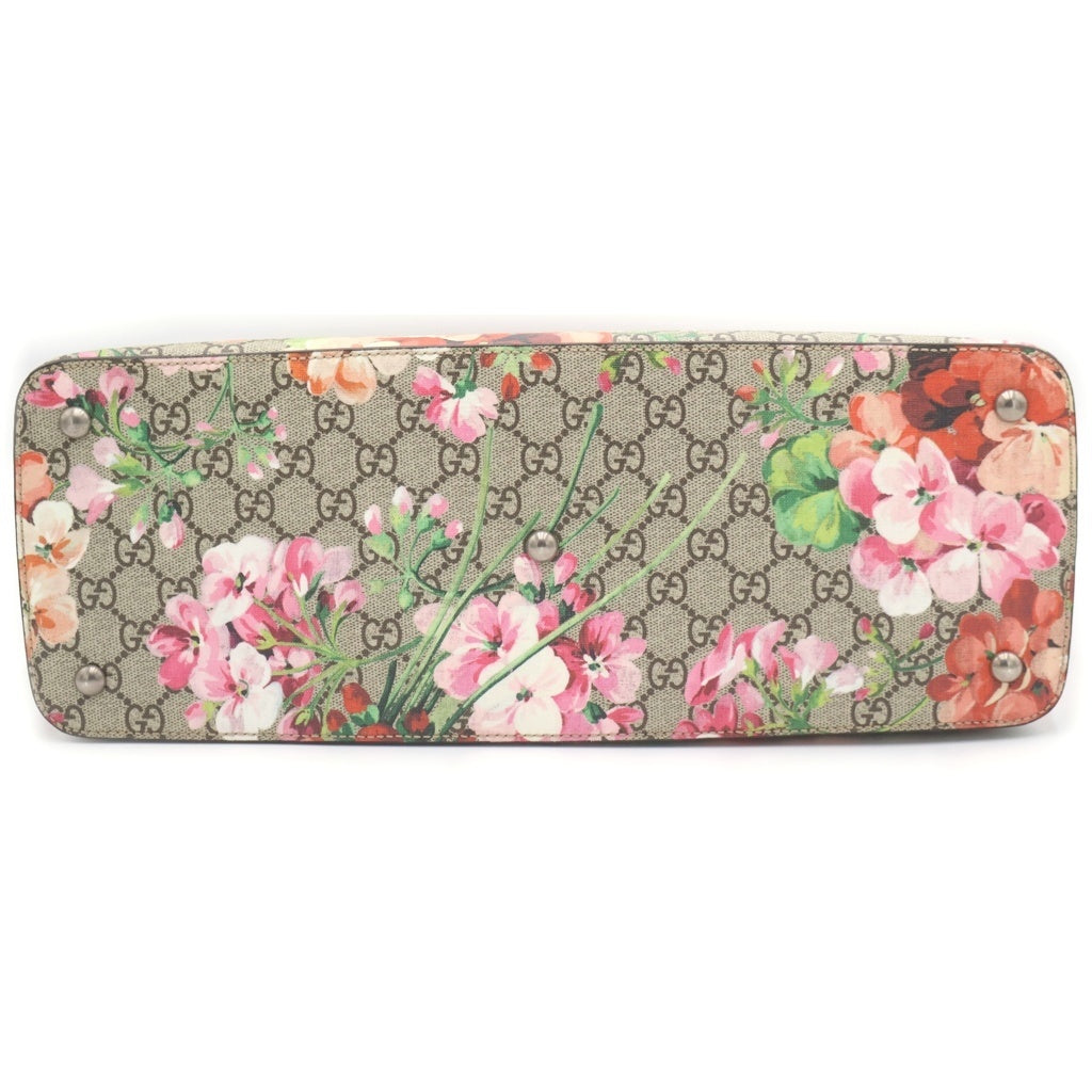 GUCCI(グッチ) グッチ GGブルームス ハンドバッグ 2WAY ショルダーバッグ ベージュ×ピンク レザー×PVC 409533 シルバー金具 レディース