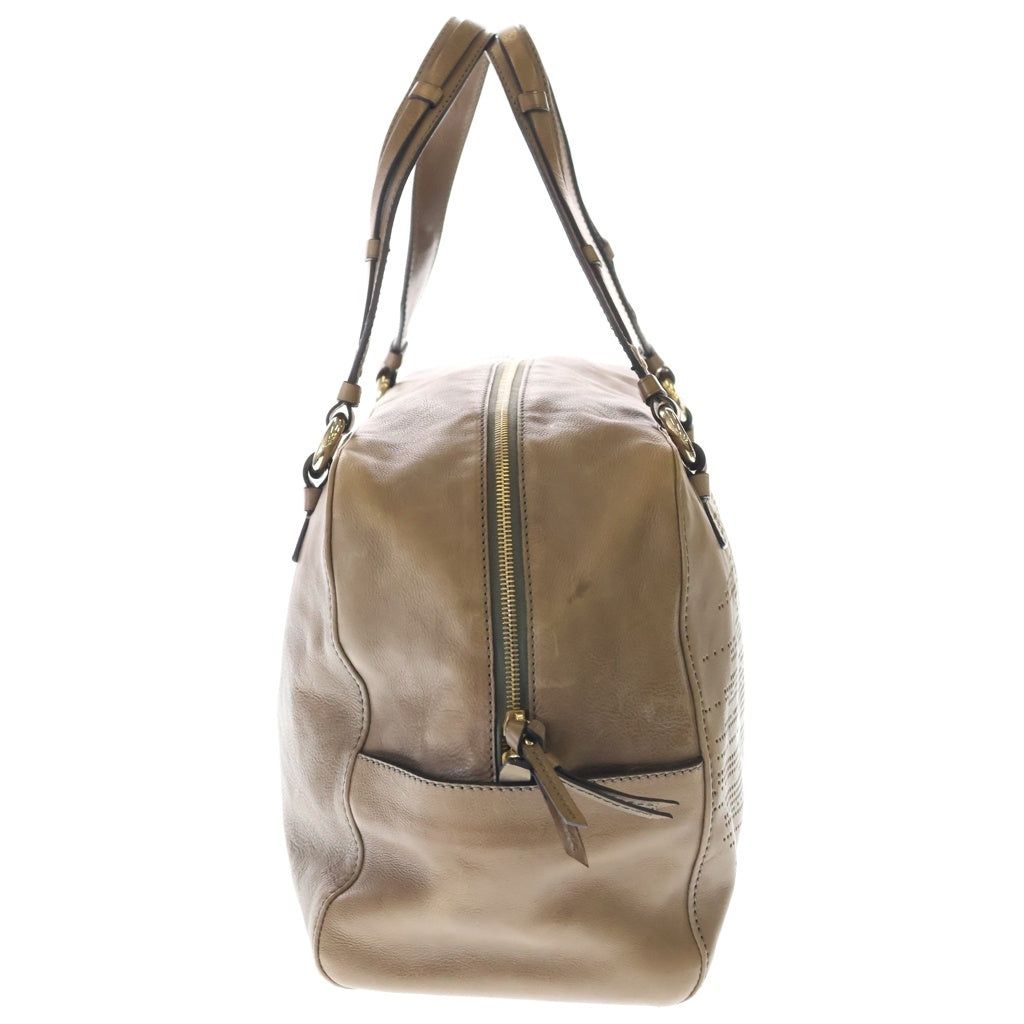 CELINE(セリーヌ) ブギーバッグ ハンドバッグ ボストンバッグ ベージュ ブラウン レザー ゴールド金具 レディース