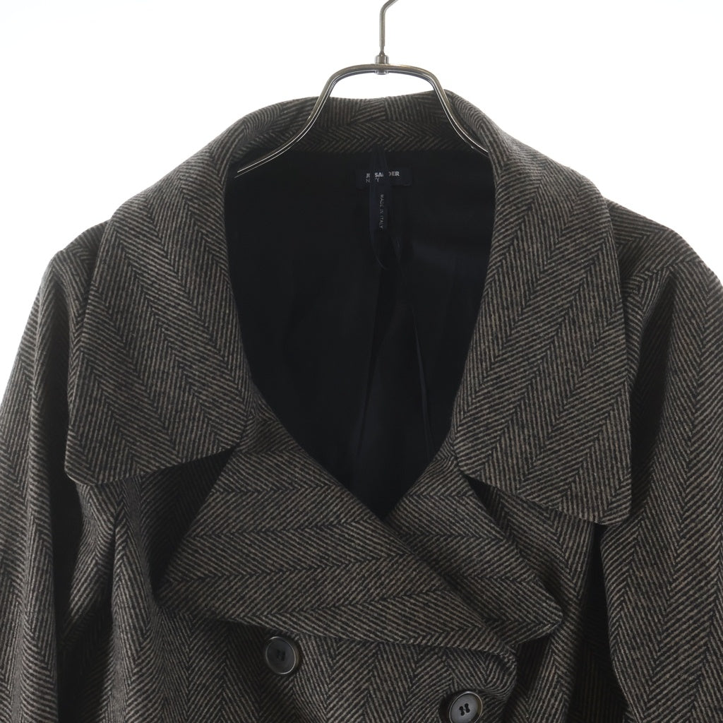 JIL SANDER NAVY(ジルサンダーネイビー) ジルサンダーネイビー ダブルブレストジャケット 36 ブラウン JDJ558CJJ006A72 レディース