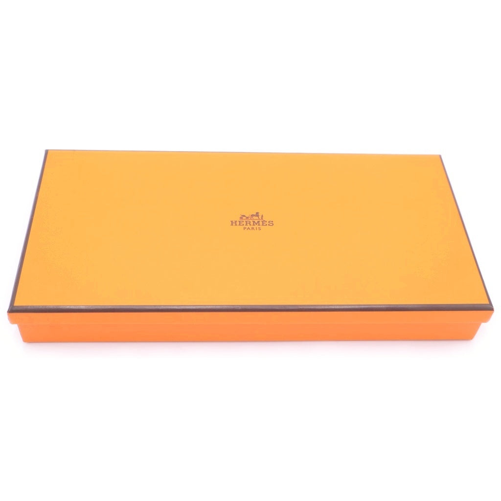 HERMES(エルメス) エルメス アザップシルクイン ロングウォレット 長財布 カードケース ヴォーエプソン グリーン レザー シルバー金具 レディース