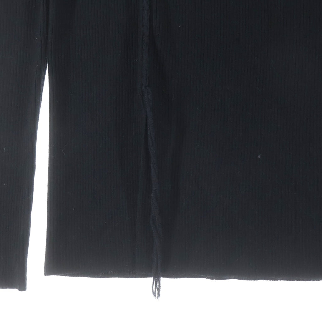 B Yohji Yamamoto(ビー ヨウジヤマモト) ヨウジヤマモト フロントスリットニットトップ ブラック 2 YU-K54-149 レディース