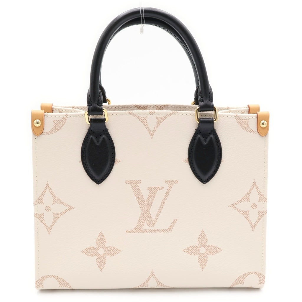 LOUIS VUITTON(ルイヴィトン) モノグラムデュンヌ オンザゴーPM 2WAYバッグ ハンドバッグ ショルダーバッグ アイボリー×ブラック レザー M24533 ゴールド金具 レディース