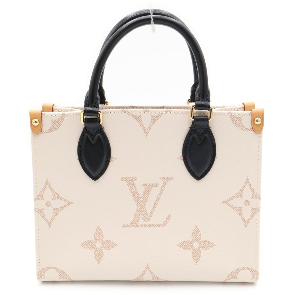 LOUIS VUITTON(ルイヴィトン) モノグラムデュンヌ オンザゴーPM 2WAYバッグ ハンドバッグ ショルダーバッグ アイボリー×ブラック レザー M24533 ゴールド金具 レディース