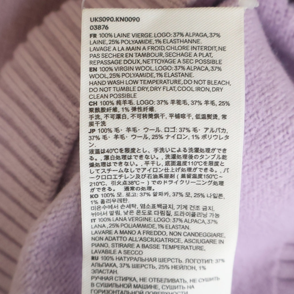 ami paris(アミパリス) クルーネック ウール セーターRN/CA パープル UKS090.KN0090 レディース