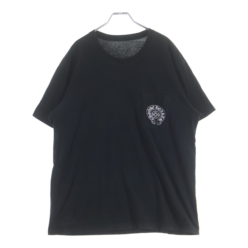 CHROME HEARTS(クロムハーツ) Los Angeles Limited Horseshoe Tee ロサンゼルス限定 ホースシュープリント クルーネック半袖Tシャツ ブラック