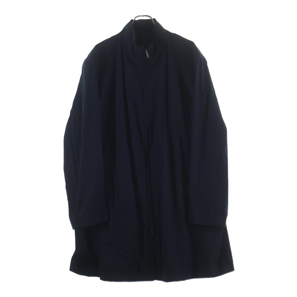 HUGO BOSS(ヒューゴボス) スタンドカラー ジップアップ ナイロン コート ネイビー