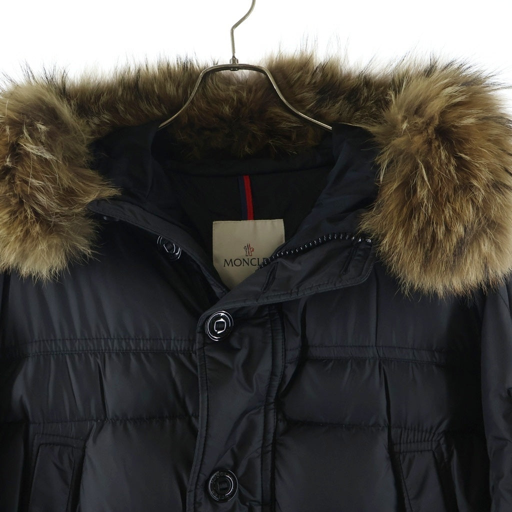 MONCLER(モンクレール) AFFTON アフトン ファーフーデッド ダウンジャケット コート ブラック 420914233025 54654