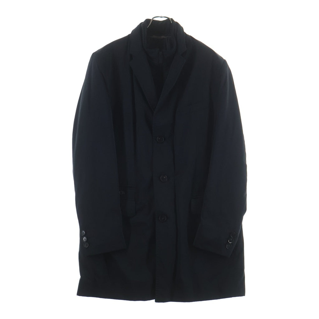 HUGO BOSS(ヒューゴボス) ナイロン 中綿 ジップアップ チェスターコート ブラック 50255804