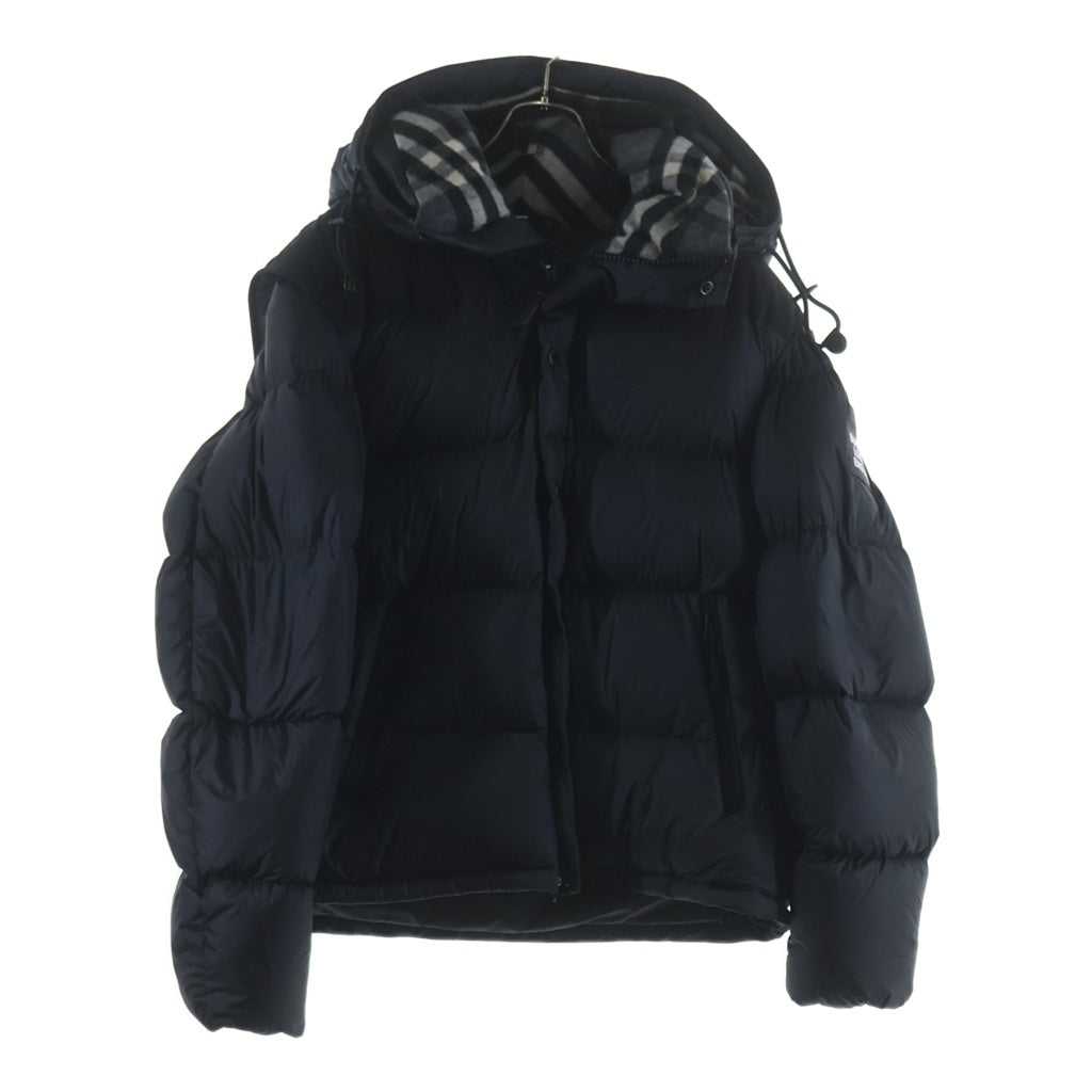 BURBERRY(バーバリー) LOCKWELL ロックウェル チェック柄切り替え 2WAY ダウンジャケット ベスト ブラック 8018731