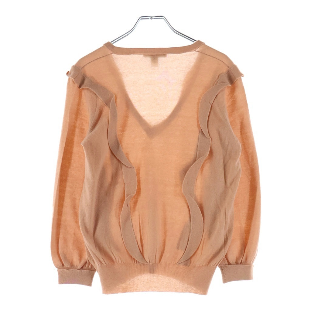 LOUIS VUITTON(ルイヴィトン) 06SS Vネック カシミヤニット セーター ピンクベージュ レディース RW061A WIKL07MIZ
