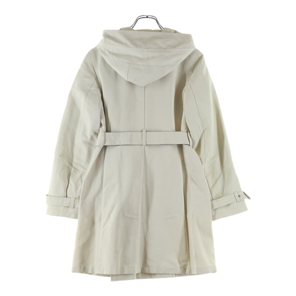S MAX MARA(エス マックスマーラ) ダブルブレスト フーデッド ジップアップ コート アイボリー レディース