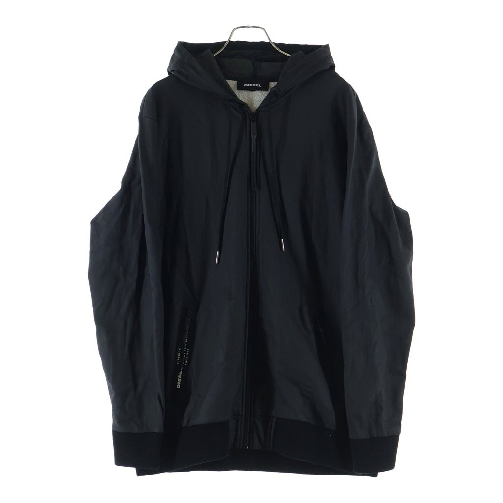 DIESEL(ディーゼル) コーティングコットン フーデッド ジップアップ ジャケット ブラック 00E8F200