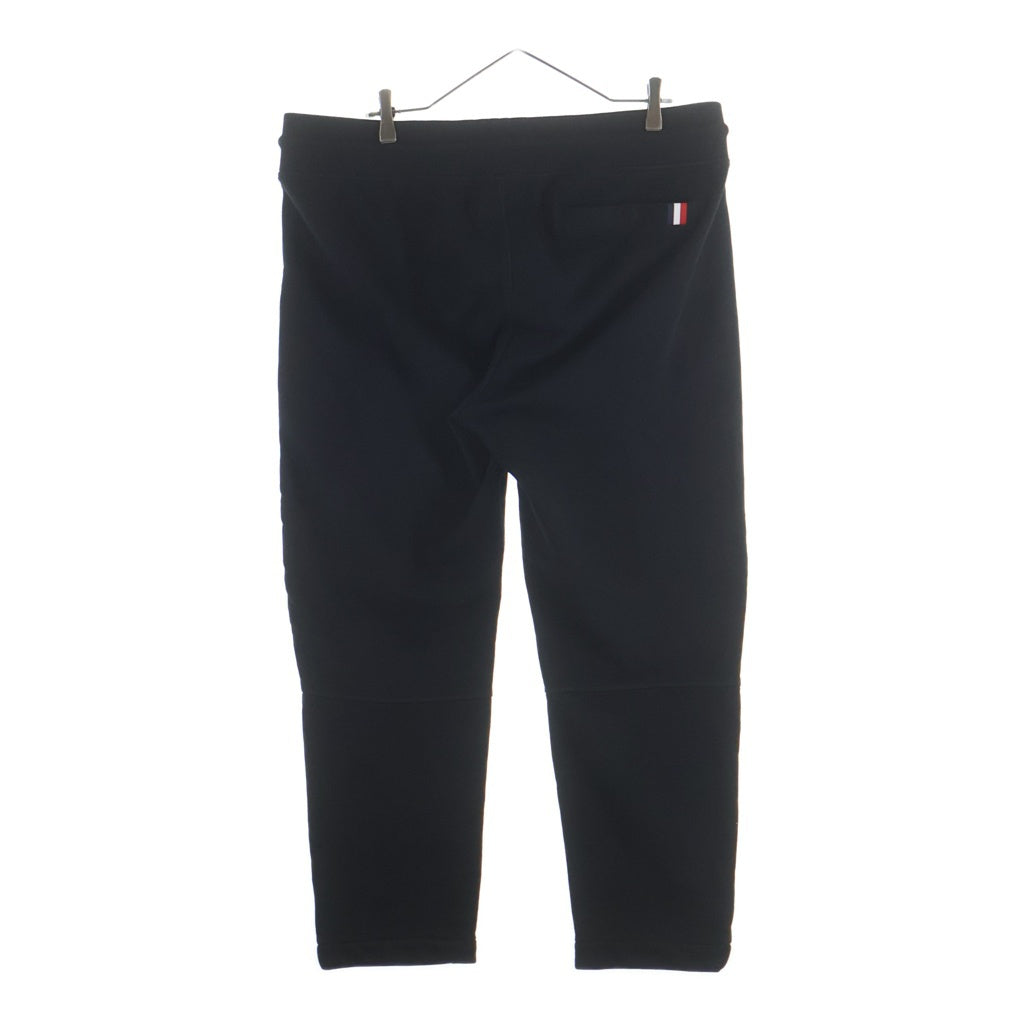 MONCLER(モンクレール) 19AW ラバーワッペンロゴ ジップポケット スウェットトラックパンツ ブラック E20918709200 8098U