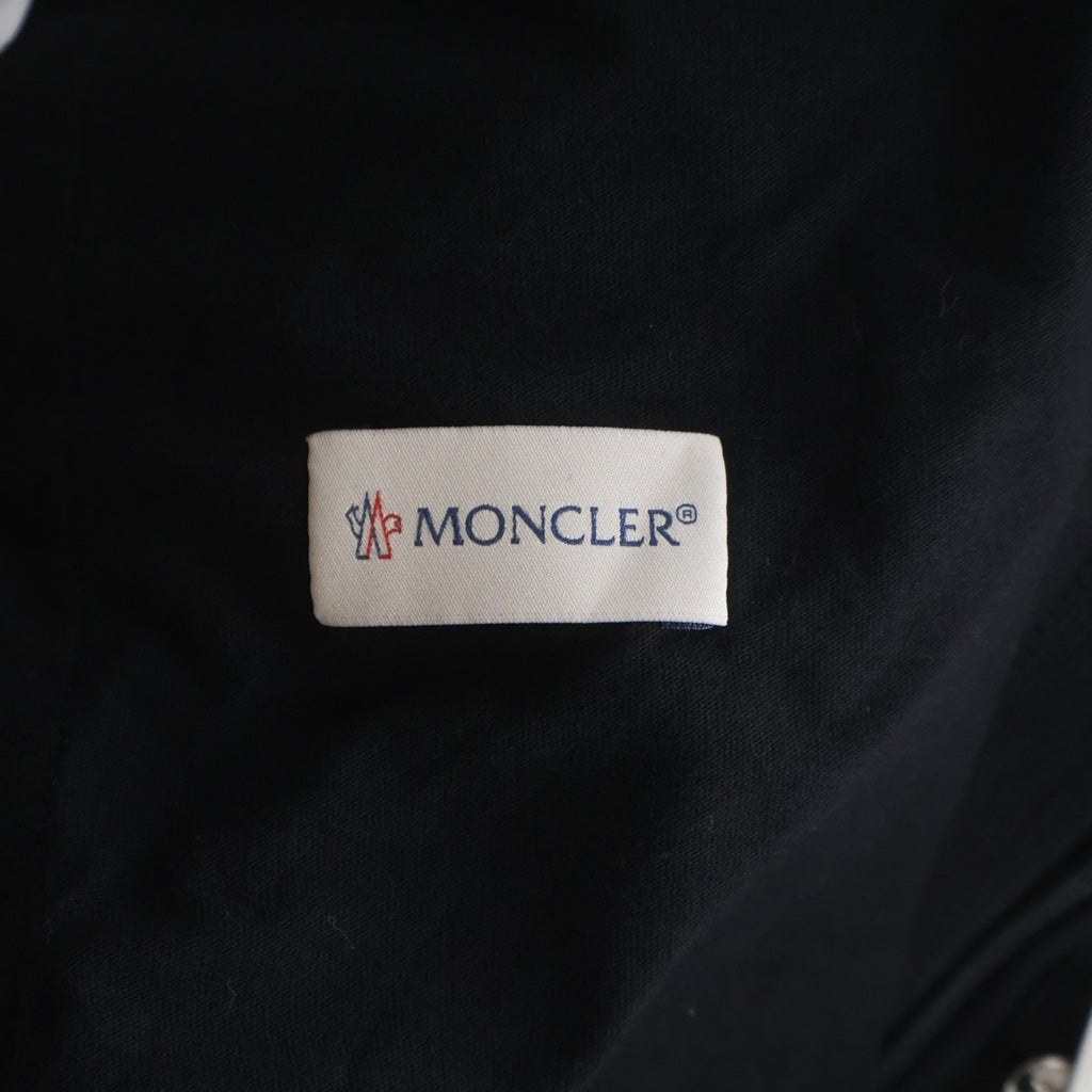 MONCLER(モンクレール) 19AW ラバーワッペンロゴ ジップポケット スウェットトラックパンツ ブラック E20918709200 8098U