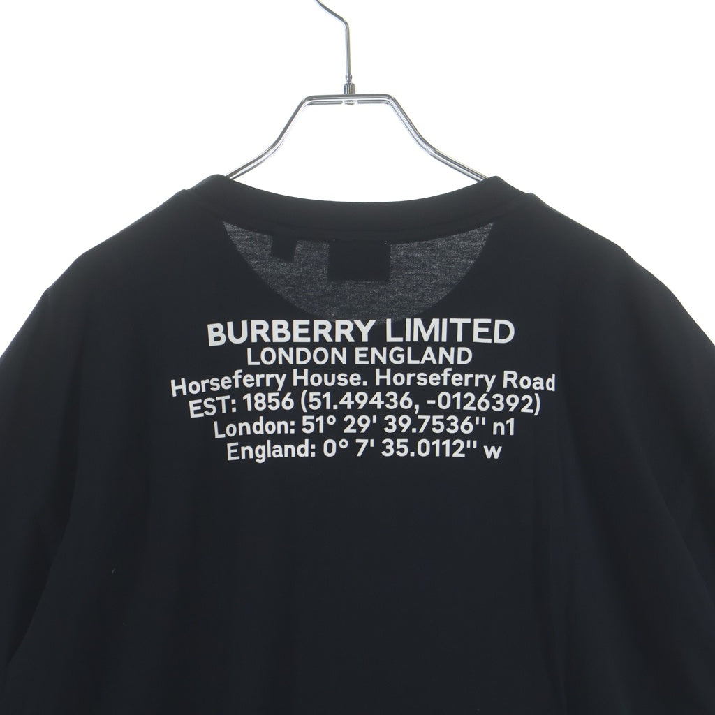 BURBERRY(バーバリー) ロゴプリント クルーネック 半袖Tシャツ カットソー ブラック 8025657