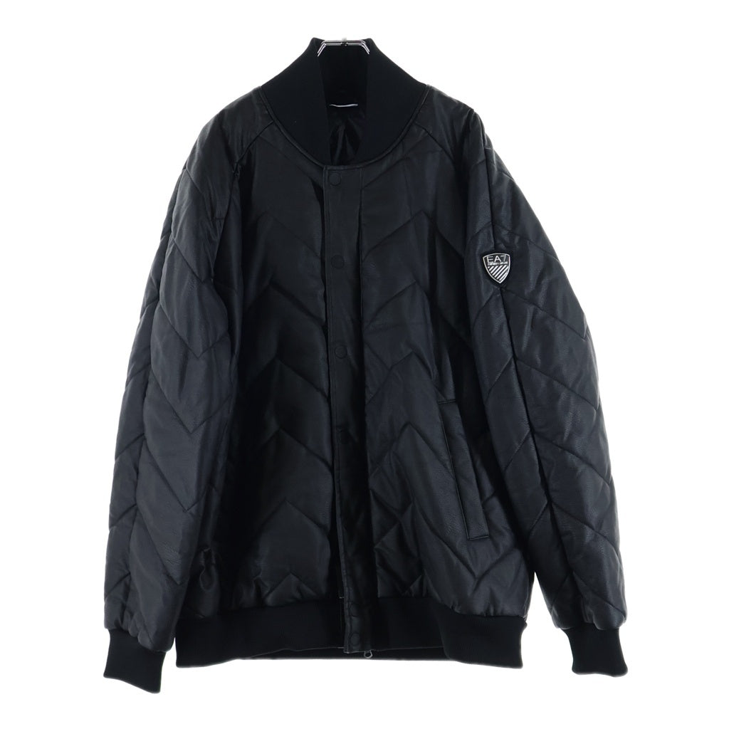 EMPORIO ARMANI(エンポリオアルマーニ) フェイクレザーブルゾン ジャケット ブラック #3XL 6YPB30 PNC0Z