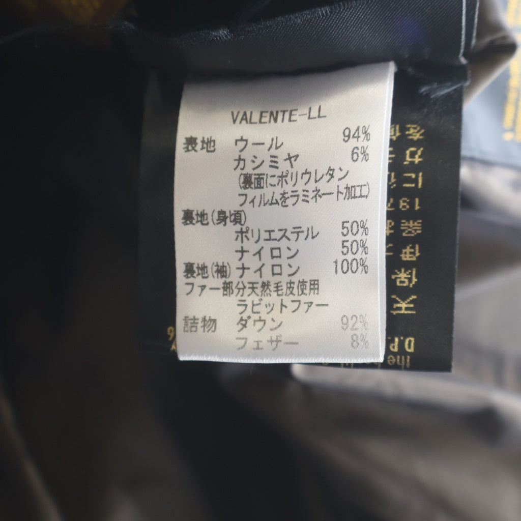 MOORER(ムーレー) ダブルブレスト ダウンジャケット グレー ラビットファー