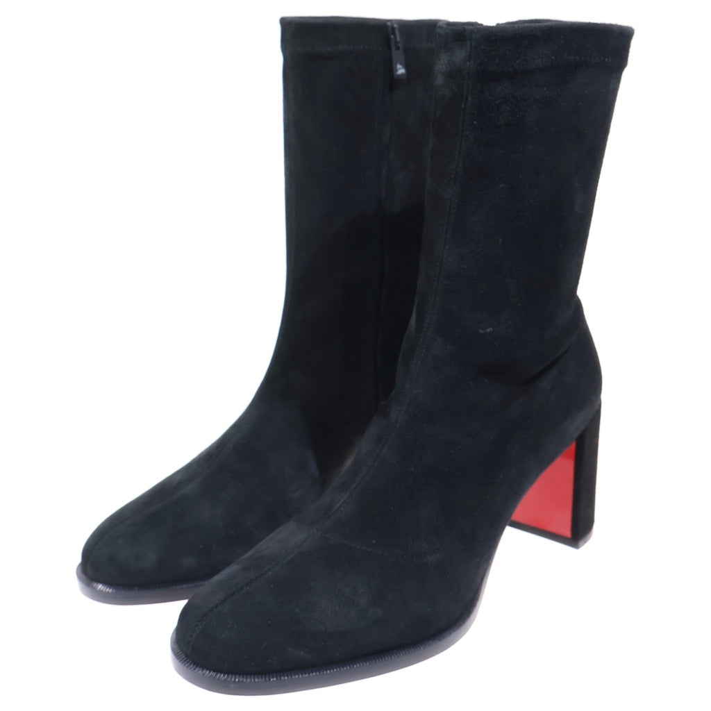CHRISTIAN LOUBOUTIN(クリスチャンルブタン) ストレッチアドクサ70 ベロアレザー ブーツ ブラック 37 レディース