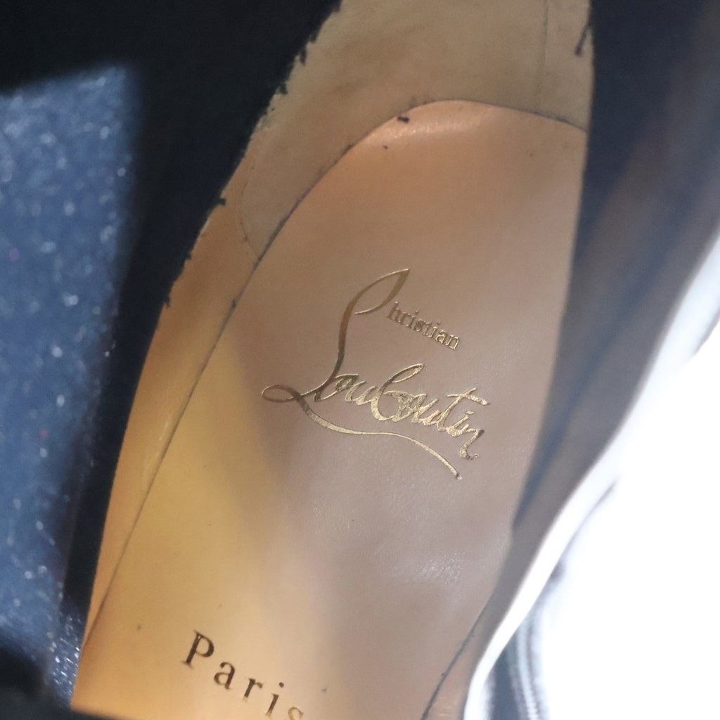 CHRISTIAN LOUBOUTIN(クリスチャンルブタン) ストレッチアドクサ70 ベロアレザー ブーツ ブラック 37 レディース