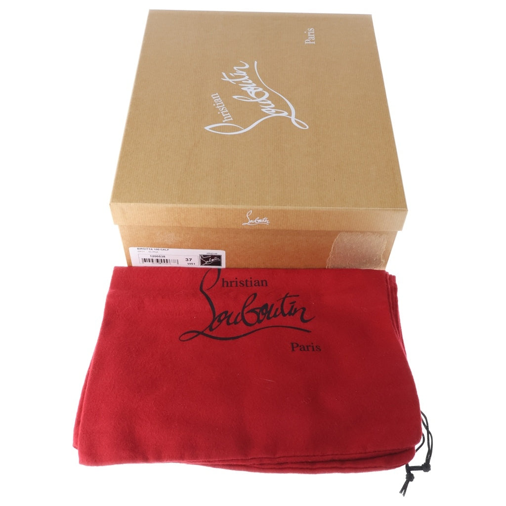 CHRISTIAN LOUBOUTIN(クリスチャンルブタン) ビルギッタ100 ヒールブーツ ブラック カーフレザー #37 1200538 レディース
